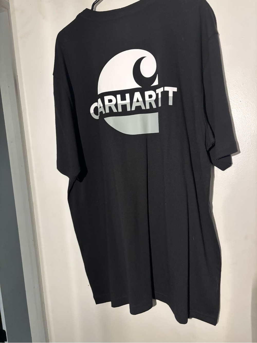 Carhartt Black Short-Sleeve T-Shirt with White Logo